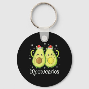 Chaveiro Gatinho Bonito Avocado Pun Engraçado Xmas Comida A