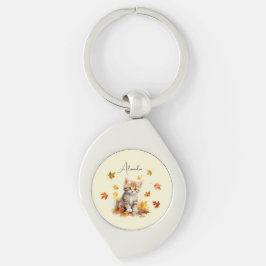 Chaveiro Gatinho-de-cor-de-laranja-acastanhado