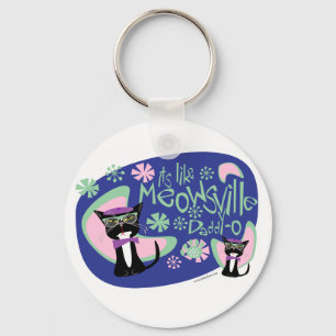 Chaveiro Gatinho do Beatnik do Pai-o de Meowsville