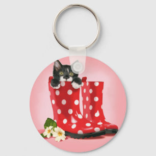 Chaveiro Gatinho em Rainboots