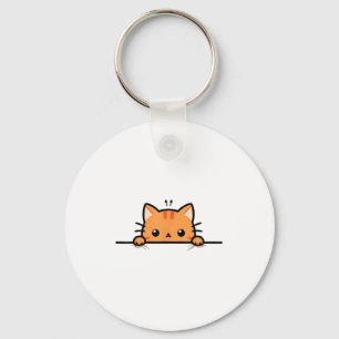 Chaveiro Gatinho Laranja Fofo Espiando Você Gato Laranja C