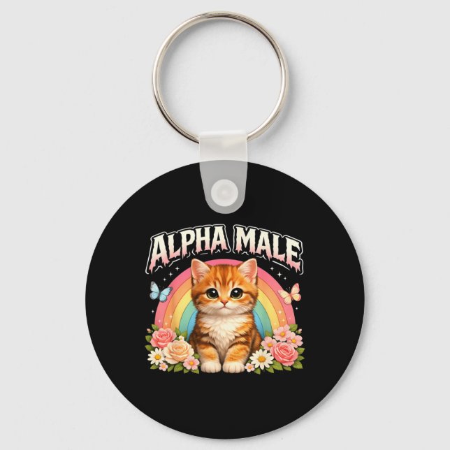Chaveiro Gatinho Macho Alfa Gato Engraçado (Frente)