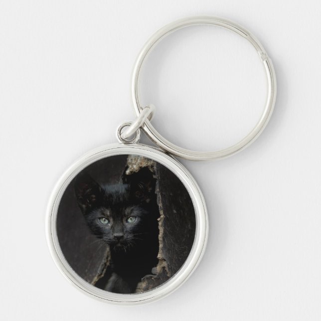 Chaveiro Gatinho preto pequeno (Frente)