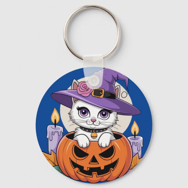 Chaveiro Gatinho Spooky (Frente)