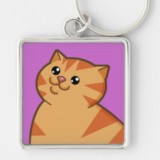 Chaveiro Gato alaranjado gordo feliz