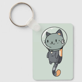 Chaveiro Gato Astronauta Kawaii Fofo