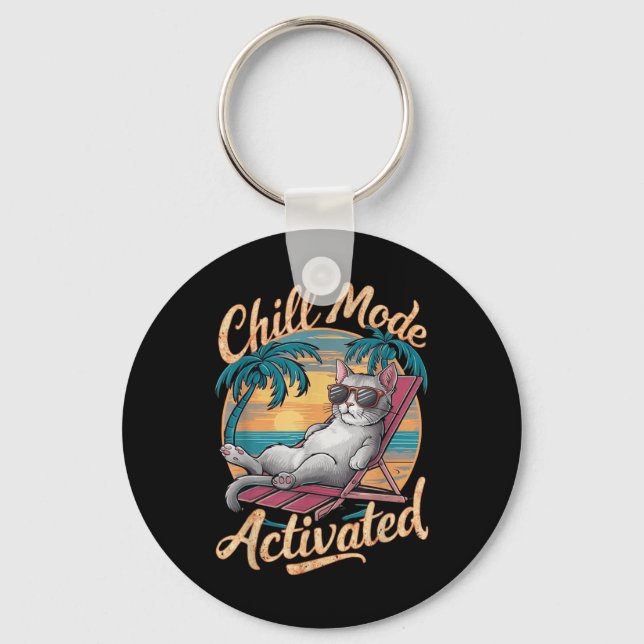Chaveiro Gato Ativado No Modo De Enchimento Com Gles Na Pra (Frente)