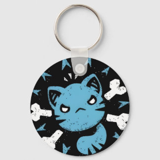 Chaveiro Gato Azul Irritado