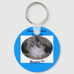 Chaveiro Gato bicolor azul de Ragdoll