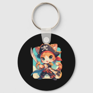 Chaveiro Gato Bonito Como Anime Kawaii Pirata