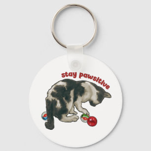 Chaveiro Gato Brincando com BOLAS DE GUDE, Fique Patasitivo