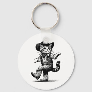 Chaveiro Gato Com Chapéu De Cowboy E Cowgirl Cowboy Ocident