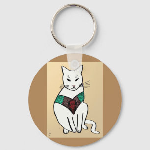 Chaveiro Gato com colar do rubi