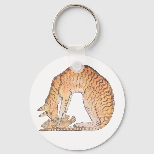 Chaveiro gato com peixe (Frente)