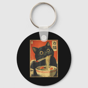 Chaveiro Gato Comendo Ramen Engraçado Japonês Kawaii Gato A