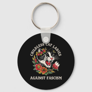 Chaveiro Gato Damas Contra Fascismo Engraçado Gato Feminist