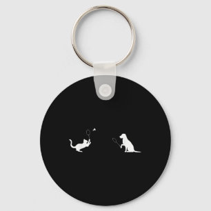 Chaveiro Gato De Badminton Engraçado E Gatinho Roupa