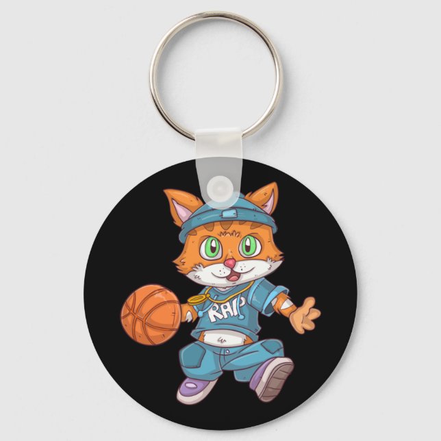 Chaveiro Gato de Basquete (Frente)