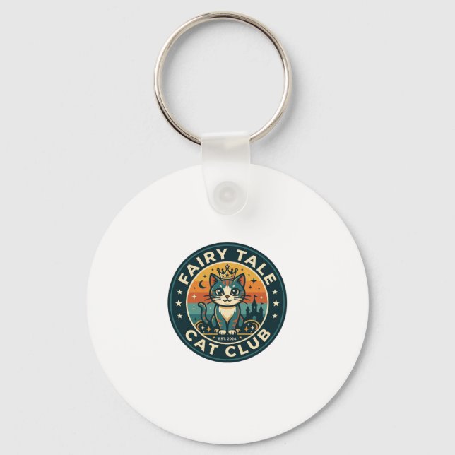 Chaveiro Gato de Conto de Fadas Design de Gatinho Fofo - Ga (Frente)