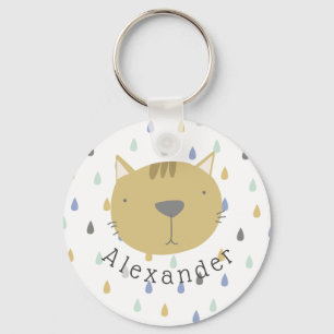 Chaveiro Gato de Cuta de Nome Personalizável