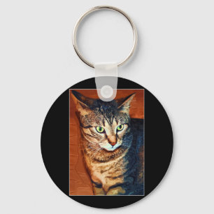 Chaveiro Gato de gato malhado artístico bonito