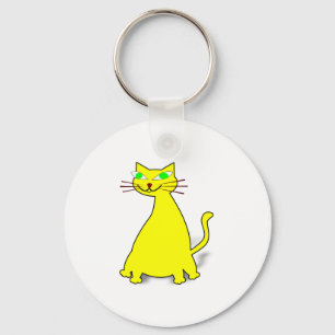 Chaveiro Gato de gordura amarelo