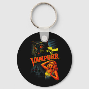 Chaveiro Gato de Halloween Vintage Estilo 90s O Retorno de