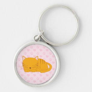 Chaveiro Gato De Laranja Dormindo