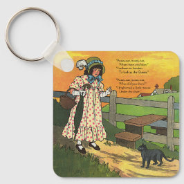 Chaveiro Gato de merda onde você esteve? Madre Goose Rhyme