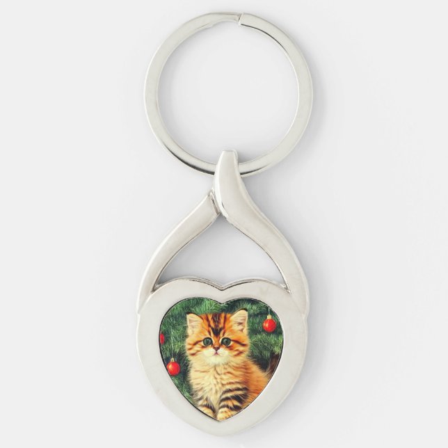 Chaveiro Gato de natais vintages (Frente)