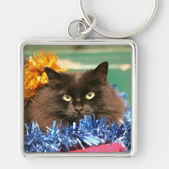 Chaveiro Gato de Natal (Frente)