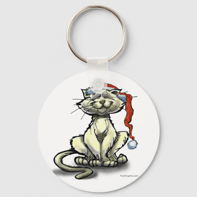 Chaveiro Gato de Natal (Frente)