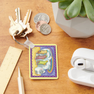 Chaveiro Gato de Natal bonito dormindo com ratos em estoque