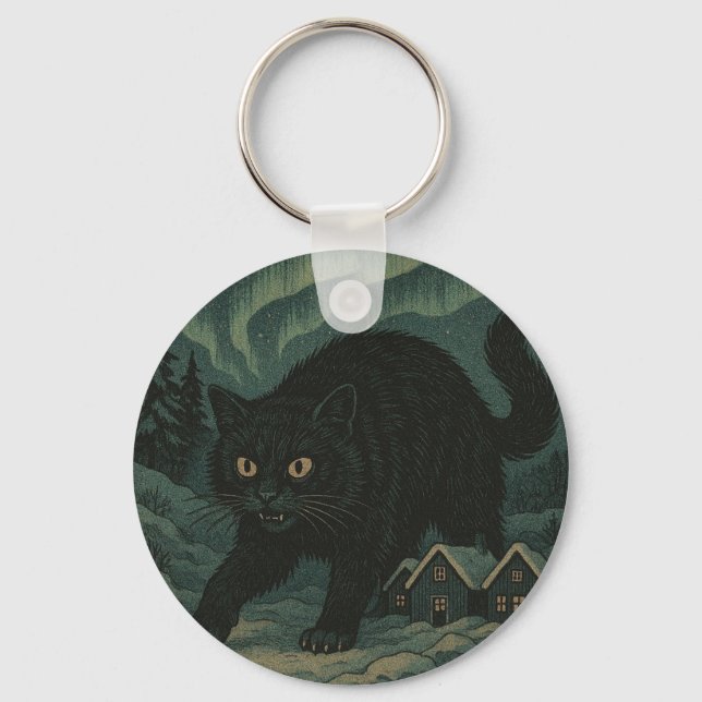 Chaveiro Gato de Natal Yule islandês (Frente)