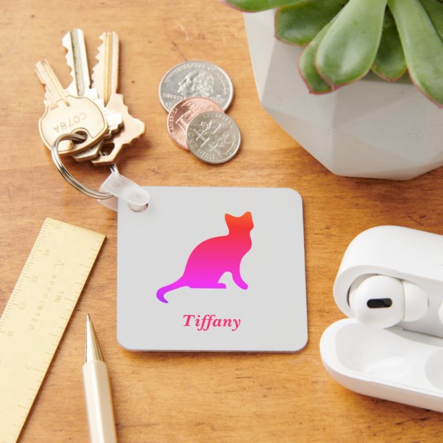 Chaveiro Gato de ombre fofo personalizado (Mesa)