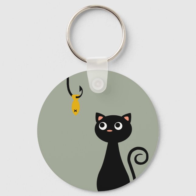 Chaveiro Gato de Pesca (Frente)