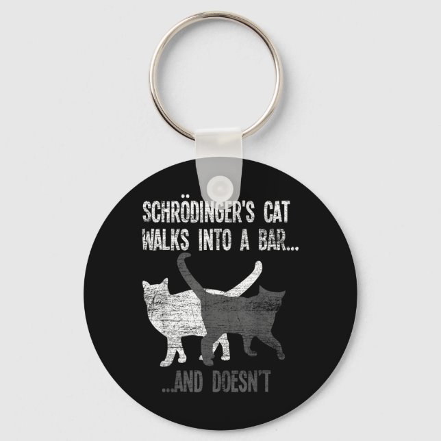 Chaveiro Gato de Schrodinger entra em um bar e não (Frente)
