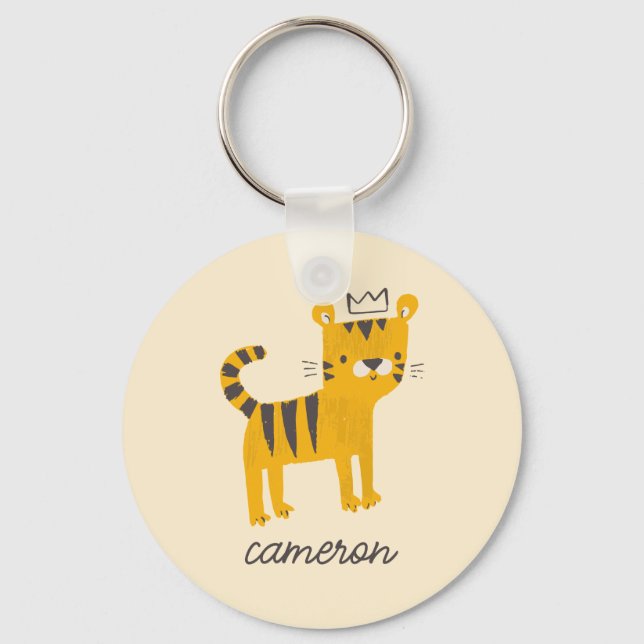 Chaveiro Gato de Tigre Selvagem (Frente)