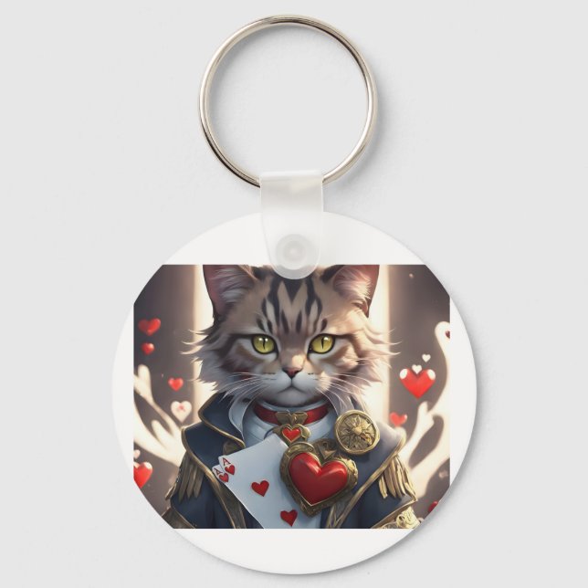 Chaveiro Gato do Ás of Hearts (Frente)