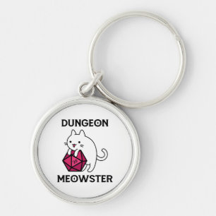 Chaveiro Gato Dungeon Meowster Engraçado