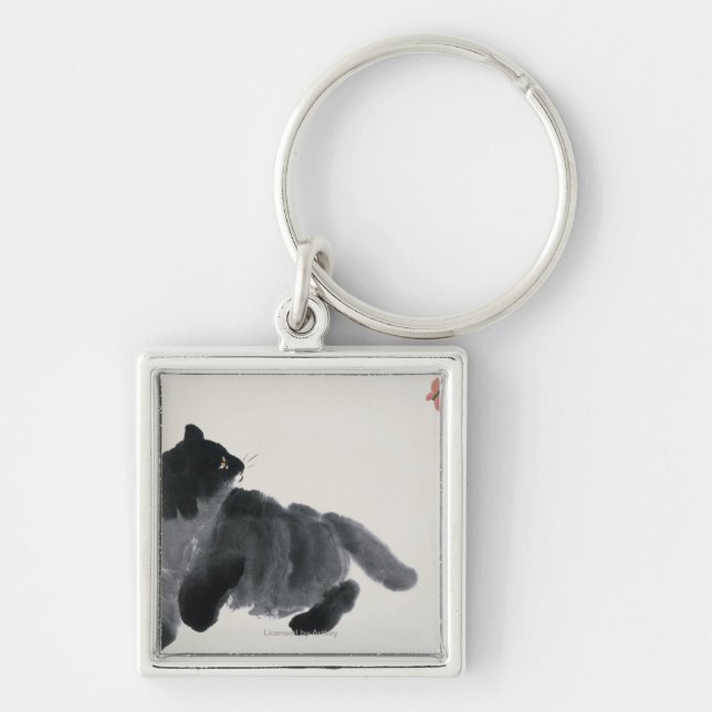 Chaveiro Gato e borboleta (Frente)