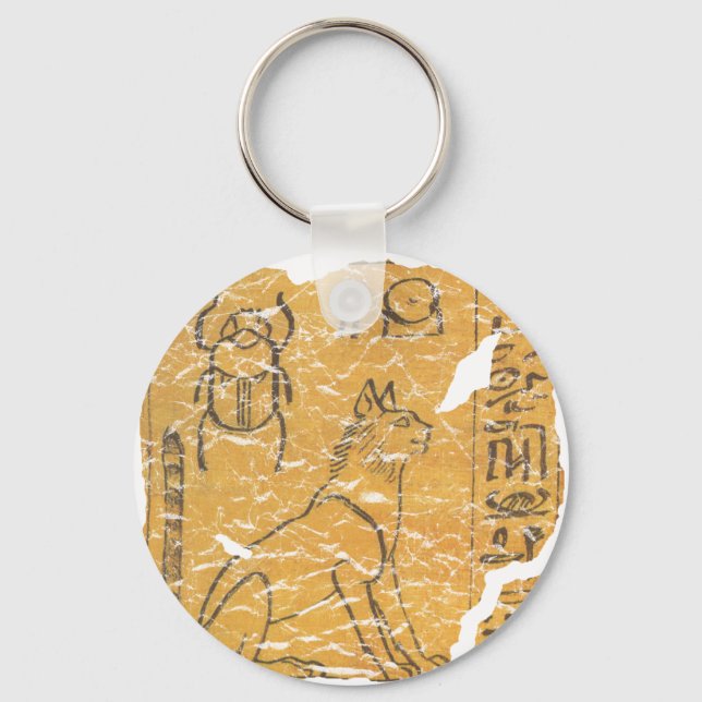 Chaveiro Gato e cachecol egípcios antigos (Frente)