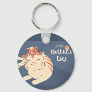 Chaveiro Gato e Gatinho Feliz Dia de as mães