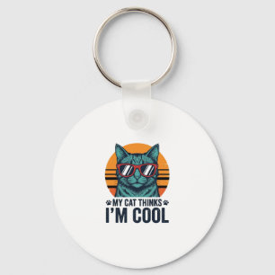Chaveiro Gato Engraçado Acha Que Sou Legal Vintage