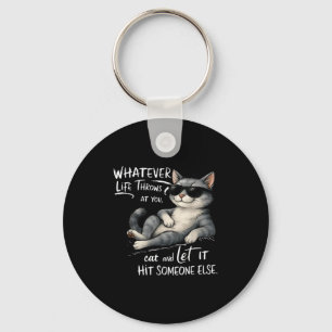 Chaveiro Gato Engraçado Camisa Engraçada Citando Camisetas