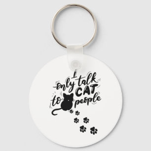 Chaveiro Gato Engraçado Eu Só Falo Com Pessoas De Gato