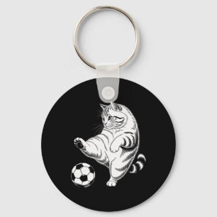 Chaveiro Gato Engraçado Futebol Ll Gráfico