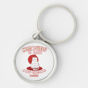 Chaveiro Gato Engraçado Mais Provável Para Inventar Um Novo