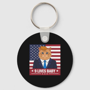 Chaveiro Gato Engraçado Trump 9 Vive Bebê Engraçado Votar P