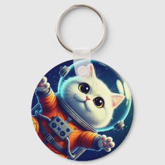Chaveiro Gato Espacial Fofo